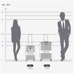 外交官/Diplomat镜面扩充层箱子行李箱男女旅行箱万向轮拉杆箱密码箱TC-6013 银色