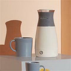 摩飞电器/MORPHY RICHARDS便携式水壶不锈钢电热水壶旅行出差酒店烧水壶迷你小容量开水壶 MR6090灰色