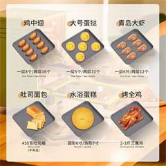 北美电器/ACA复古三层家用立式多功能晶钻内腔12L迷你小烤箱 ATOM12D
