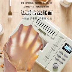 北美电器/ACA面包机家用和面机早餐机烤面包机蛋糕机揉面机预约自动撒料蛋糕烤家用手套膜 AB-S20G