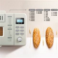 北美电器/ACA面包机家用和面机早餐机烤面包机蛋糕机揉面机预约自动撒料蛋糕烤家用手套膜 AB-S20G