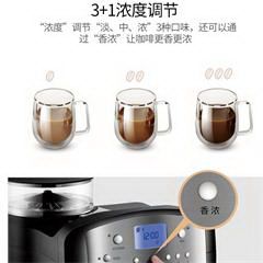北美电器/ACA咖啡机家用全自动现磨豆咖啡粉两用美式大容量滴漏家用型 AC-M125A