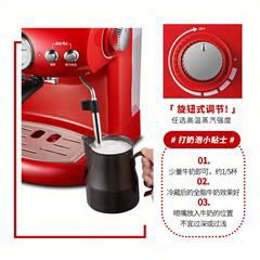 北美电器/ACA咖啡机意式半自动家用商用办公室19bar电磁泵蒸汽打奶泡京品家电 AC-E15D