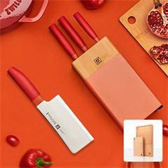 双立人/ZWILLING 刀具套装 厨房家用菜刀多用刀蔬果刀5件套（石榴红）54350-000-722