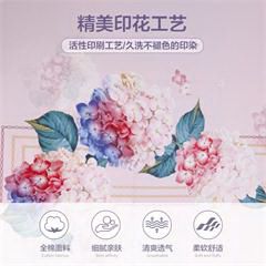 罗莱家纺/LUOLAI 全棉斜纹四件套 纯棉亲肤床单被套 双人 贝拉安娜 1.8米床 220*250cm