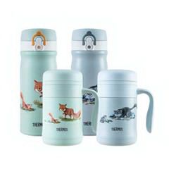 膳魔师/THERMOS400ml环保主题系列不锈钢保温杯 TCMB-400 CAT（兔狲）蓝色