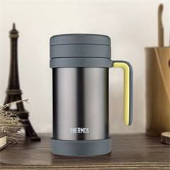 膳魔师/THERMOS500ml保温杯子办公室茶杯带茶漏男女便携泡茶水杯TCMF-500 GR