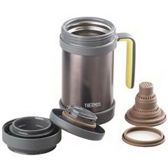 膳魔师/THERMOS500ml保温杯子办公室茶杯带茶漏男女便携泡茶水杯TCMF-500 GR