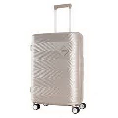 美旅/AmericanTourister拉杆箱 24英寸男女商务行李箱PC耐磨设计型可扩展旅行箱 静音八轮TSA锁GF6奶咖色