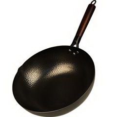 艾铂赫/IBOH 32cm精铁炒锅 锤纹锅 匠心传承 铁元素 H1050