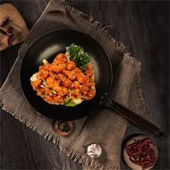 艾铂赫/IBOH 32cm精铁炒锅 锤纹锅 匠心传承 铁元素 H1050