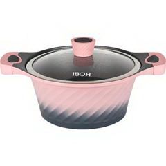 艾铂赫/IBOH 24CM铝合金汤锅 炖 煮 焖厨房好帮手一锅多用 多彩颜色 爱尚汤锅 蓝色/粉红/灰色