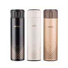 爱奇屋/aichiw 304不锈钢保温杯450ML 直身杯带不锈钢茶隔 AI-DS23 丽雅 白色