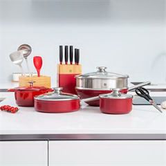 双立人/ZWILLING 锅具刀具套装炒锅不粘锅 金玉满堂15件套 66840-015-982-A