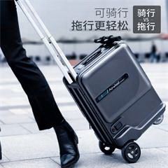 爱尔威/Airwheel 电动滑板车行李箱 骑行智能代步车20英寸 SE3MINI 智慧版火萃岩黑