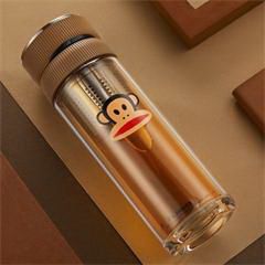 大嘴猴/Paul Frank 家用便携水杯车载茶水分离杯办公室花茶随手杯PFD218 海藻绿300ML