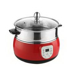 乐扣乐扣/LOCK&LOCK EJP427RED 2L 多功能电蒸锅电热锅宿舍火锅 红色