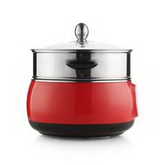 乐扣乐扣/LOCK&LOCK EJP427RED 2L 多功能电蒸锅电热锅宿舍火锅 红色