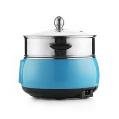 乐扣乐扣/LOCK&LOCK EJP427BLU 2L 多功能电蒸锅电热锅宿舍火锅 蓝色
