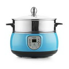 乐扣乐扣/LOCK&LOCK EJP427BLU 2L 多功能电蒸锅电热锅宿舍火锅 蓝色