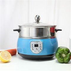 乐扣乐扣/LOCK&LOCK EJP427BLU 2L 多功能电蒸锅电热锅宿舍火锅 蓝色