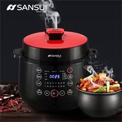 山水/SANSUI SY-50D27 智能双胆电压力锅 5L 黑红色