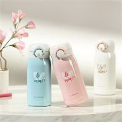 K.S.丘比真空保温杯 KS-675 奶白 320ml