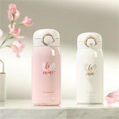 K.S.丘比真空保温杯 KS-675 奶白 320ml