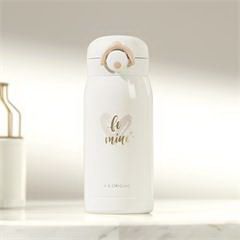 K.S.丘比真空保温杯 KS-675 奶白 320ml