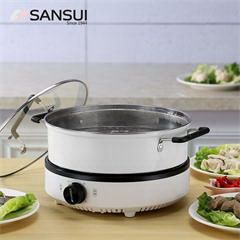 山水/SANSUI3.5L大容量多功能电火锅 SHG-3015 白色