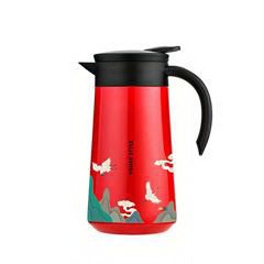 菲驰/VENES 鹤喜迎福四件套 FC208T 保温壶保温杯陶瓷杯套装 中国红