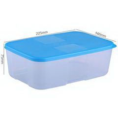 特百惠/Tupperware 冷冻保鲜 6件套 冰箱密封储物收纳盒套装1.7L*6 深蓝色组合