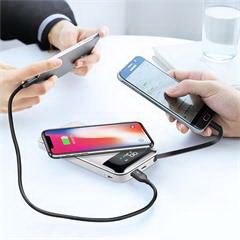 沃品/WOPOW 无线充屏显机线一体移动电源   PW12 充电宝 10000mAh