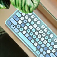 摩天手/Mofii Sweet 2.4G无线键盘鼠标套装 蓝色混彩