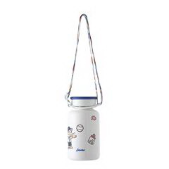 非物/feiwu 萌小Q休闲保温牛奶瓶 FW-820 保温杯 珍珠白 330ml
