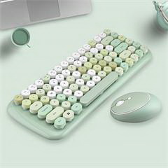 摩天手/Mofii Candy 绿色混彩  2.4G无线键盘鼠标套装