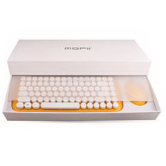摩天手/Mofii Candy 2.4G无线键盘鼠标套装 白黄