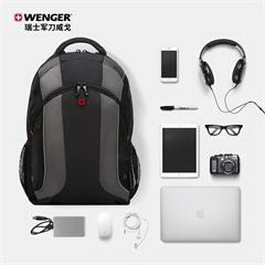威戈/Wenger 征程系列商务双肩包 604433 咖啡灰色组合 26L