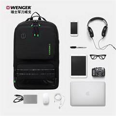 威戈/Wenger 探界系列休闲双肩包 SAB57016109048 黑色 31L