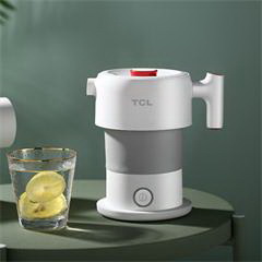 TCL 液体加热器（电热水壶）0.6L    折叠前180*194mm  折叠后180*94mm