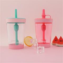 美国康迪克Contigo 防漏冷萃吸管水杯 500ml 粉色