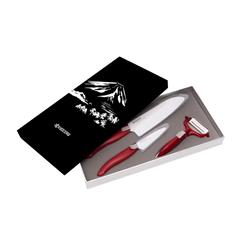 京瓷/KYOCERA 炫彩陶瓷刀三件套 FKJS-075 160 CP10NRD 红色
