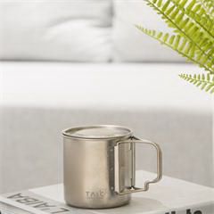 钛度/TAIC 纯钛马克杯 B0459-1606 86*86*94mm 69g 450ml  银灰色