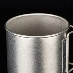 钛度/TAIC 纯钛马克杯 B0459-1606 86*86*94mm 69g 450ml  银灰色