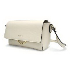 ELLE/她 时尚五金搭扣单肩斜挎包 GH162P90114WT 230*120*160 mm 白色 PU