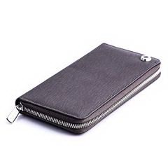 Hugo Boss 长款拉链袋 HLV804H 灰色 皮革 40页 200 x 115 x 18 mm  247g