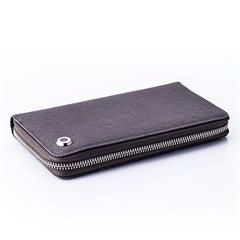 Hugo Boss 长款拉链袋 HLV804H 灰色 皮革 40页 200 x 115 x 18 mm  247g