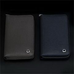 Hugo Boss 传承系列长款拉链袋 HLV804H 灰色 40页 200 x 115 x 18mm