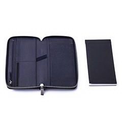 Hugo Boss 传承系列长款拉链袋 HLV804N 蓝色 40页 200 x 115 x 18mm