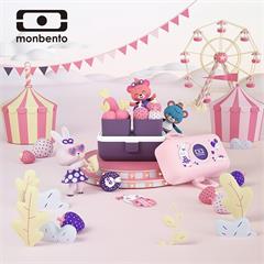 法国monbento 儿童分隔饭盒 软萌小兔 0.8L